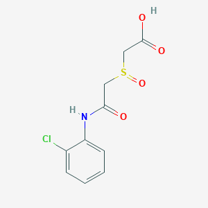 molecular formula C10H10ClNO4S B2371041 2-((2-(2-Chloroanilino)-2-oxoethyl)sulfinyl)acetic acid CAS No. 344267-33-0
