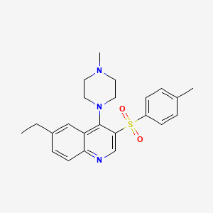 6-Ethyl-3-(4-methylphenyl)sulfonyl-4-(4-methylpiperazin-1-yl)quinoline