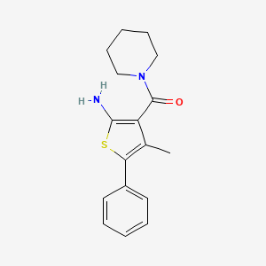 4-Methyl-5-phenyl-3-(piperidine-1-carbonyl)thiophen-2-amine
