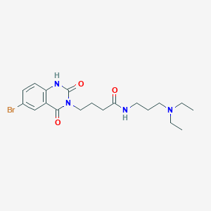 4-(6-bromo-2,4-dioxo-1,2-dihydroquinazolin-3(4H)-yl)-N-(3-(diethylamino)propyl)butanamide