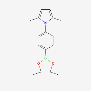molecular formula C18H24BNO2 B2371060 4,4,5,5-Tetramethyl-2-(4-(2,5-dimethylpyrrol-1-yl)phenyl)-1,3,2-dioxaborolane CAS No. 1421275-66-2