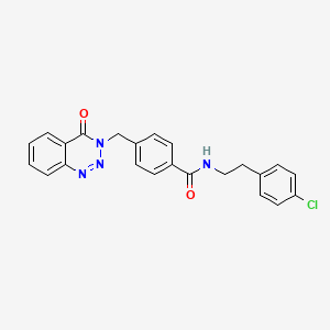 molecular formula C23H19ClN4O2 B2371067 N-(4-chlorophenethyl)-4-((4-oxobenzo[d][1,2,3]triazin-3(4H)-yl)methyl)benzamide CAS No. 440330-50-7
