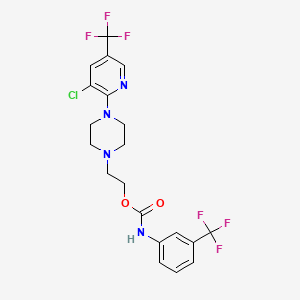 2-{4-[3-chloro-5-(trifluoromethyl)-2-pyridinyl]piperazino}ethyl N-[3-(trifluoromethyl)phenyl]carbamate