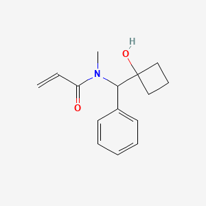 molecular formula C15H19NO2 B2371075 N-[(1-Hydroxycyclobutyl)-phenylmethyl]-N-methylprop-2-enamide CAS No. 2411244-13-6