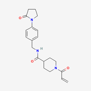 N-[[4-(2-Oxopyrrolidin-1-yl)phenyl]methyl]-1-prop-2-enoylpiperidine-4-carboxamide