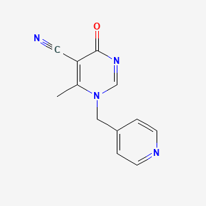 6-Methyl-4-oxo-1-(4-pyridinylmethyl)-1,4-dihydro-5-pyrimidinecarbonitrile