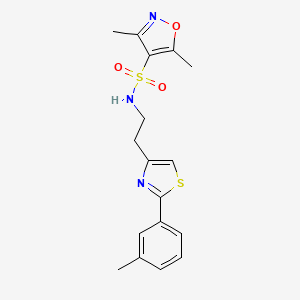 3,5-dimethyl-N-(2-(2-(m-tolyl)thiazol-4-yl)ethyl)isoxazole-4-sulfonamide