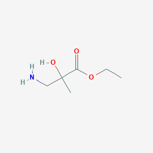 molecular formula C6H13NO3 B2371087 Ethyl 3-amino-2-hydroxy-2-methylpropanoate CAS No. 876269-47-5