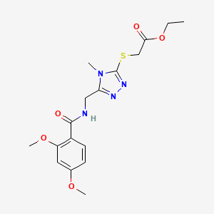 molecular formula C17H22N4O5S B2371091 ethyl [(5-{[(2,4-dimethoxybenzoyl)amino]methyl}-4-methyl-4H-1,2,4-triazol-3-yl)thio]acetate CAS No. 689750-56-9