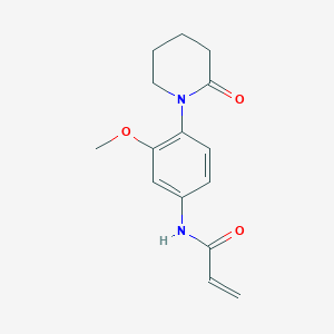 molecular formula C15H18N2O3 B2371096 N-[3-Methoxy-4-(2-oxopiperidin-1-yl)phenyl]prop-2-enamide CAS No. 2305395-74-6