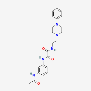 B2371108 N1-(3-acetamidophenyl)-N2-(2-(4-phenylpiperazin-1-yl)ethyl)oxalamide CAS No. 1049570-38-8