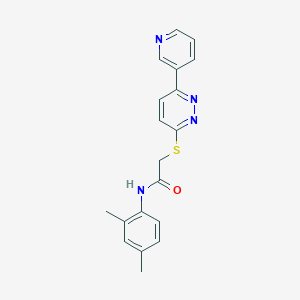molecular formula C19H18N4OS B2371115 N-(2,4-dimethylphenyl)-2-{[6-(pyridin-3-yl)pyridazin-3-yl]sulfanyl}acetamide CAS No. 872701-65-0