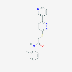 molecular formula C19H18N4OS B2371115 N-(2,4-dimethylphenyl)-2-(6-pyridin-3-ylpyridazin-3-yl)sulfanylacetamide CAS No. 872701-65-0