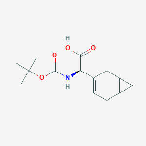 molecular formula C14H21NO4 B2371119 (2R)-2-(3-Bicyclo[4.1.0]hept-3-enyl)-2-[(2-methylpropan-2-yl)oxycarbonylamino]acetic acid CAS No. 2344660-40-6