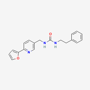 molecular formula C19H19N3O2 B2371120 1-((6-(Furan-2-yl)pyridin-3-yl)methyl)-3-phenethylurea CAS No. 2034475-45-9