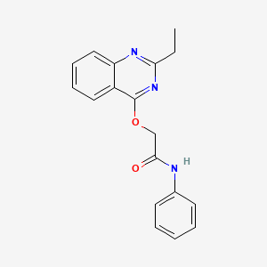 molecular formula C18H17N3O2 B2371124 2-((2-ethylquinazolin-4-yl)oxy)-N-phenylacetamide CAS No. 1111020-70-2
