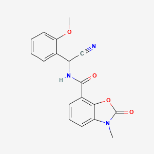 molecular formula C18H15N3O4 B2371126 N-[cyano(2-methoxyphenyl)methyl]-3-methyl-2-oxo-2,3-dihydro-1,3-benzoxazole-7-carboxamide CAS No. 1797197-63-7