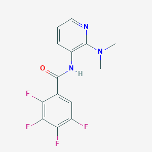 molecular formula C14H11F4N3O B2371129 N-[2-(dimethylamino)pyridin-3-yl]-2,3,4,5-tetrafluorobenzamide CAS No. 1427968-57-7