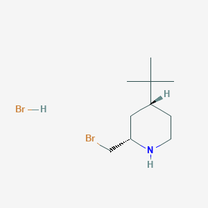 (2S,4R)-2-(Bromomethyl)-4-tert-butylpiperidine;hydrobromide
