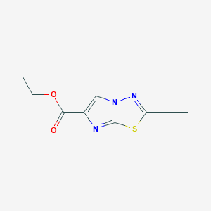 molecular formula C11H15N3O2S B2371144 ethyl 2-tert-butylimidazo[2,1-b][1,3,4]thiadiazole-6-carboxylate CAS No. 1092346-67-2