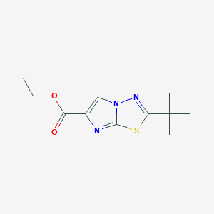 molecular formula C11H15N3O2S B2371144 Ethyl 2-(tert-butyl)imidazo[2,1-b][1,3,4]thiadiazole-6-carboxylate CAS No. 1092346-67-2