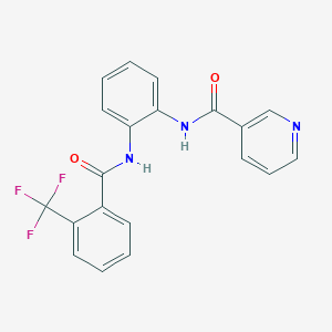 molecular formula C20H14F3N3O2 B2371184 N-(2-(2-(trifluoromethyl)benzamido)phenyl)nicotinamide CAS No. 1206995-27-8