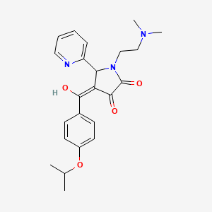 molecular formula C23H27N3O4 B2371185 1-(2-(dimethylamino)ethyl)-3-hydroxy-4-(4-isopropoxybenzoyl)-5-(pyridin-2-yl)-1H-pyrrol-2(5H)-one CAS No. 618878-01-6
