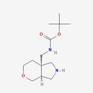 molecular formula C13H24N2O3 B2371187 rac-tert-butylN-{[(3aR,7aR)-octahydropyrano[3,4-c]pyrrol-7a-yl]methyl}carbamate CAS No. 1932814-26-0
