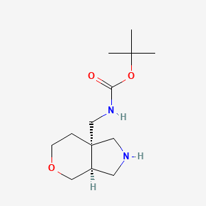 molecular formula C13H24N2O3 B2371187 tert-butyl N-[[(3aS,7aS)-2,3,3a,4,6,7-hexahydro-1H-pyrano[3,4-c]pyrrol-7a-yl]methyl]carbamate CAS No. 1932814-26-0