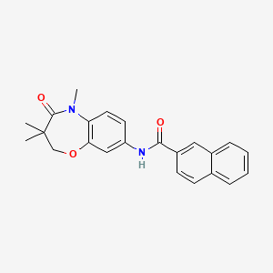 molecular formula C23H22N2O3 B2371190 N-(3,3,5-trimethyl-4-oxo-2,3,4,5-tetrahydrobenzo[b][1,4]oxazepin-8-yl)-2-naphthamide CAS No. 921792-84-9