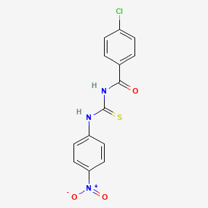 molecular formula C14H10ClN3O3S B2371200 4-chloro-N-[(4-nitrophenyl)carbamothioyl]benzamide CAS No. 108474-82-4