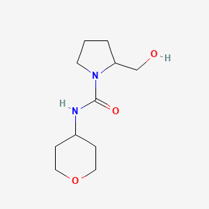 molecular formula C11H20N2O3 B2371237 2-(hydroxymethyl)-N-(oxan-4-yl)pyrrolidine-1-carboxamide CAS No. 2034353-69-8