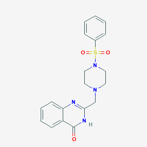 B2371282 2-{[4-(Benzenesulfonyl)piperazin-1-yl]methyl}-3,4-dihydroquinazolin-4-one CAS No. 941191-96-4
