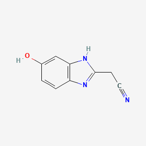 molecular formula C9H7N3O B2371317 2-(Cyanomethyl)-5-hydroxybenzimidazole CAS No. 1522542-95-5
