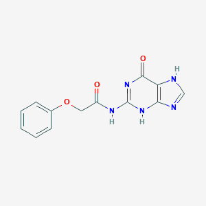 molecular formula C13H11N5O3 B023714 N2-苯氧基乙酰鸟嘌呤 CAS No. 144782-23-0