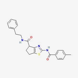 B2371456 2-(4-methylbenzamido)-N-phenethyl-5,6-dihydro-4H-cyclopenta[d]thiazole-4-carboxamide CAS No. 941926-54-1