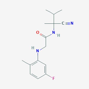 molecular formula C15H20FN3O B2371479 N-(1-cyano-1,2-dimethylpropyl)-2-[(5-fluoro-2-methylphenyl)amino]acetamide CAS No. 1209138-63-5