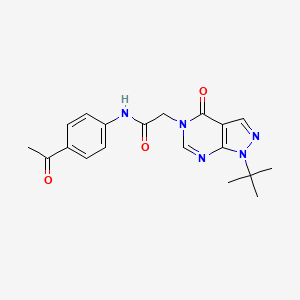 molecular formula C19H21N5O3 B2371487 N-(4-acetylphenyl)-2-(1-(tert-butyl)-4-oxo-1H-pyrazolo[3,4-d]pyrimidin-5(4H)-yl)acetamide CAS No. 863448-01-5