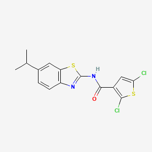 molecular formula C15H12Cl2N2OS2 B2371491 2,5-dichloro-N-(6-isopropylbenzo[d]thiazol-2-yl)thiophene-3-carboxamide CAS No. 897620-53-0