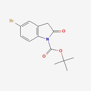 molecular formula C13H14BrNO3 B2371496 Tert-butyl 5-bromo-2-oxoindoline-1-carboxylate CAS No. 765315-30-8