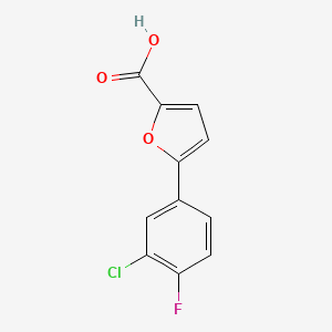 molecular formula C11H6ClFO3 B2371560 5-(3-Chloro-4-fluorophenyl)furan-2-carboxylic acid CAS No. 496044-15-6