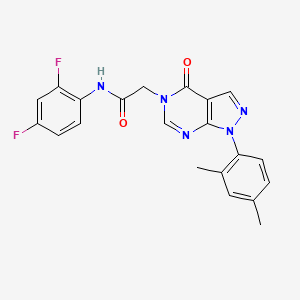 molecular formula C21H17F2N5O2 B2371593 N-(2,4-difluorophenyl)-2-[1-(2,4-dimethylphenyl)-4-oxopyrazolo[3,4-d]pyrimidin-5-yl]acetamide CAS No. 894999-64-5
