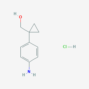 B2371606 [1-(4-Aminophenyl)cyclopropyl]methanol;hydrochloride CAS No. 2361678-81-9