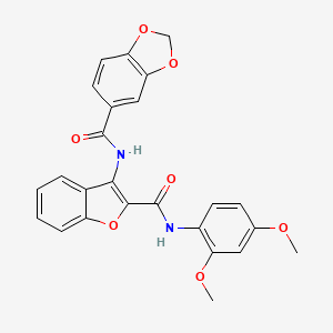 molecular formula C25H20N2O7 B2371619 N-(2-((2,4-dimethoxyphenyl)carbamoyl)benzofuran-3-yl)benzo[d][1,3]dioxole-5-carboxamide CAS No. 862978-85-6