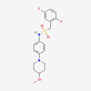 molecular formula C19H22F2N2O3S B2371626 1-(2,5-Difluorophenyl)-N-[4-(4-methoxypiperidin-1-YL)phenyl]methanesulfonamide CAS No. 1797021-66-9