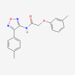 molecular formula C18H17N3O3 B2371642 2-(3-methylphenoxy)-N-[4-(4-methylphenyl)-1,2,5-oxadiazol-3-yl]acetamide CAS No. 866237-71-0