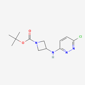 molecular formula C12H17ClN4O2 B2371645 Tert-butyl 3-[(6-chloropyridazin-3-yl)amino]azetidine-1-carboxylate CAS No. 2415540-39-3