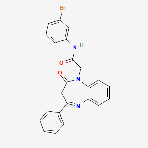 molecular formula C23H18BrN3O2 B2371668 N-(3-bromophenyl)-2-(2-oxo-4-phenyl-2,3-dihydro-1H-1,5-benzodiazepin-1-yl)acetamide CAS No. 941955-75-5