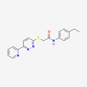 molecular formula C19H18N4OS B2371674 N-(4-ethylphenyl)-2-((6-(pyridin-2-yl)pyridazin-3-yl)thio)acetamide CAS No. 892438-51-6