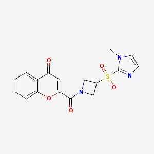 2-(3-((1-methyl-1H-imidazol-2-yl)sulfonyl)azetidine-1-carbonyl)-4H-chromen-4-one